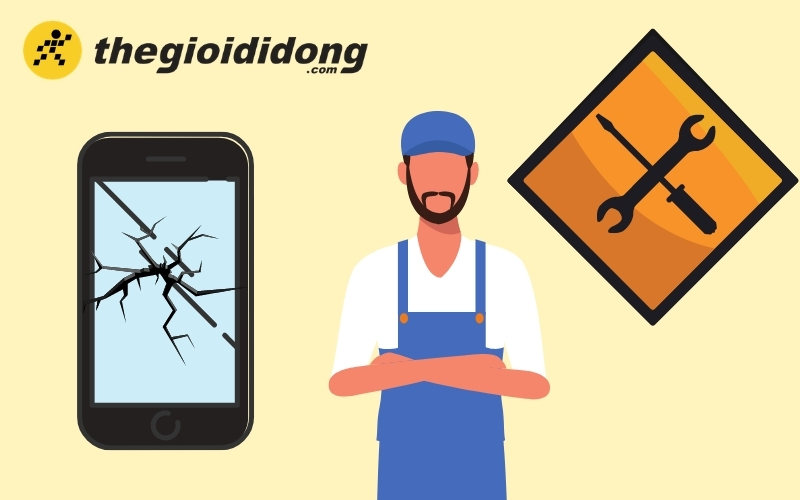 Mang điện thoại đến Thế Giới Di Động sửa chữa